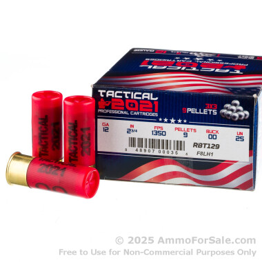 25 Rounds of 00 Buck 12ga Ammo by Rio Ammunition