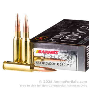 20 Rounds of 140gr OTM BT 6.5 Creedmoor Ammo by Barnes