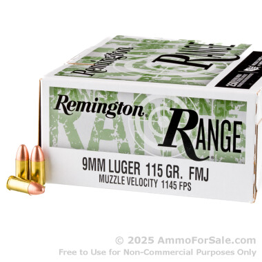 1000 Rounds of 115gr FMJ 9mm Ammo by Remington