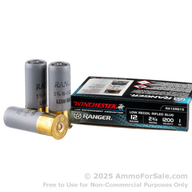 250 Rounds of 1 ounce Rifled Slug 12ga Ammo by Winchester Ranger Low Recoil