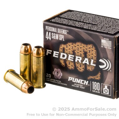 20 Rounds of 180gr JHP .44 S&W Spl Ammo by Federal