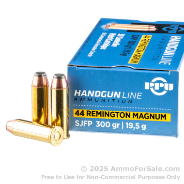50 Rounds of 300 gr SJSP .44 Mag Ammo by Prvi Partizan