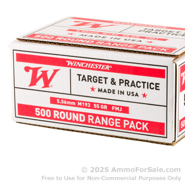 1000 Rounds of 55gr FMJ 5.56x45 Ammo by Winchester