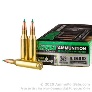 20 Rounds of 90gr GameChanger .243 Win Ammo by Sierra