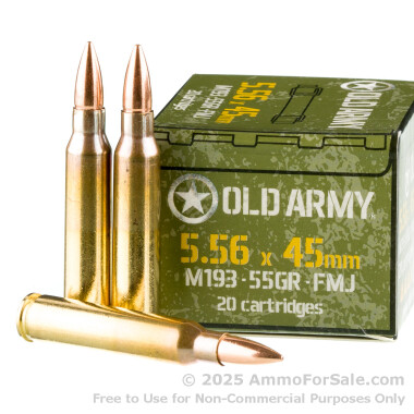 540 Rounds of 55gr FMJ M193 5.56x45 Ammo by Old Army