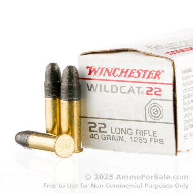 5000 Rounds of 40gr LRN .22 LR Ammo by Winchester Wildcat 22