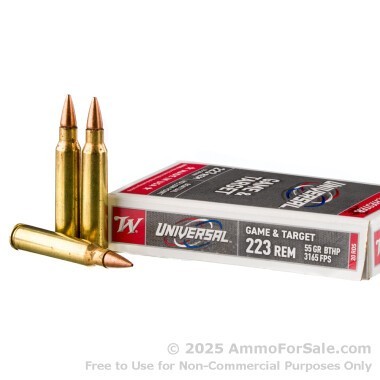 1000 Rounds of 55gr BTHP .223 Ammo by Winchester