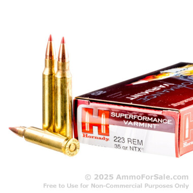 20 Rounds of 35gr Polymer Tipped .223 Ammo by Hornady