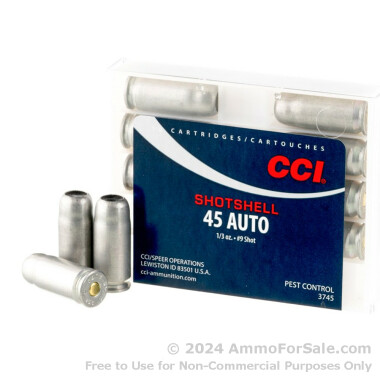 10 Rounds of 1/3 ounce #9 shot .45 ACP Ammo by CCI