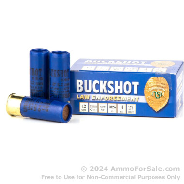 250 Rounds of  #4 Buck 12ga Ammo by NobelSport