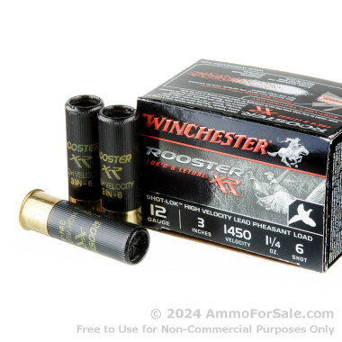 15 Rounds of 1 1/4 ounce #6 shot 12ga Ammo by Winchester