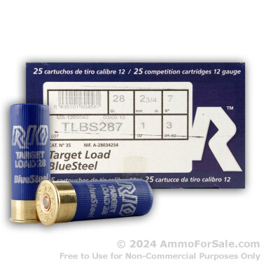 250 Rounds of 1 ounce #7 Shot (Steel) 12ga Ammo by Rio Ammunition