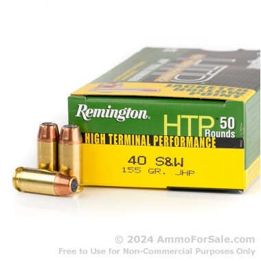 50 Rounds of 155gr JHP .40 S&W Ammo by Remington