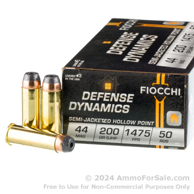 1000 Rounds of 200gr SJHP .44 Mag Ammo by Fiocchi