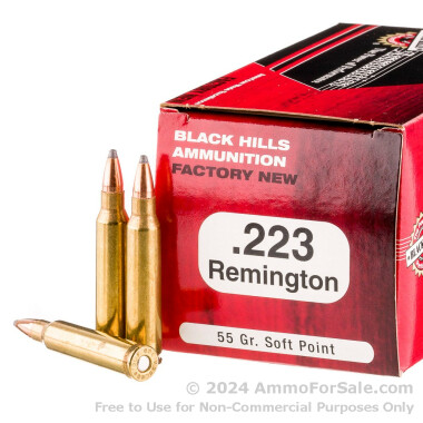 500 Rounds of 55gr SP .223 Rem Ammo by Black Hills Ammunition