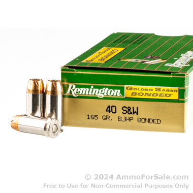 500 Rounds of 165gr BJHP .40 S&W Ammo by Remington Golden Saber Bonded