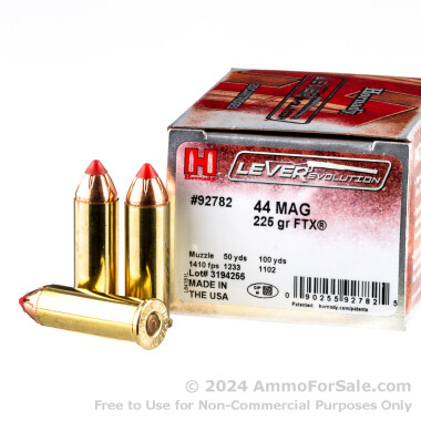 20 Rounds of 225gr FTX .44 Mag Ammo by Hornady