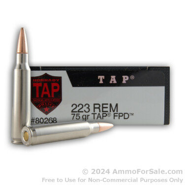 200 Rounds of 75gr JHP .223 Ammo by Hornady