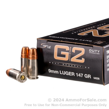 1000 Rounds of 147gr JHP 9mm Ammo by Speer G2