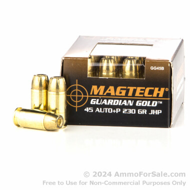 20 Rounds of 230gr JHP .45 ACP Ammo by Magtech