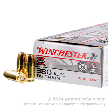 50 Rounds of 95gr BEB .380 ACP Ammo by Winchester