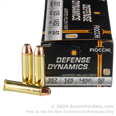 1000 Rounds of 125gr JHP .357 Mag Ammo by Fiocchi