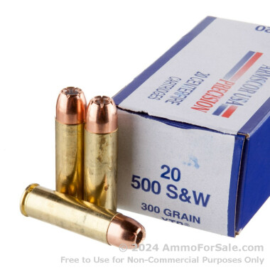 20 Rounds of 300 gr XTP .500 S&W Mag Ammo by Armscor