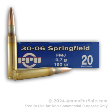500 Rounds of 150gr FMJ 30-06 Springfield Ammo by Prvi Partizan