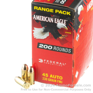 200 Rounds of 230gr FMJ 45 ACP Ammo by Federal