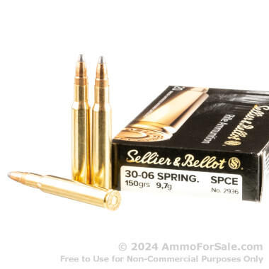 400 Rounds of 150gr SPCE 30-06 Springfield Ammo by Sellier & Bellot