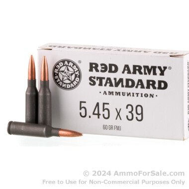 1000 Rounds of 60gr FMJ 5.45x39 Ammo by Red Army Standard