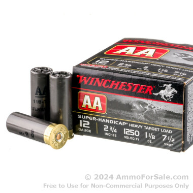 25 Rounds of 1 1/8 ounce #7 1/2 shot 12ga Ammo by Winchester AA Super-Handicap
