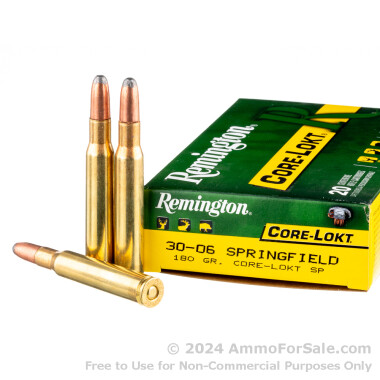 20 Rounds of 180gr SP 30-06 Springfield Ammo by Remington