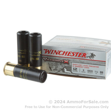 100 Rounds of 3" 1 1/2 ounce BB Shot 12ga Ammo by Winchester Varmint-X