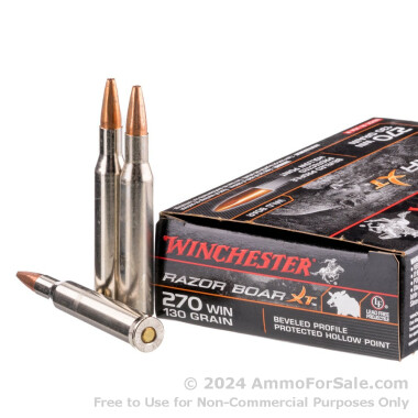 20 Rounds of 130gr HP .270 Win Ammo by Winchester