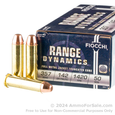 50 Rounds of 142gr FMJTC .357 Mag Ammo by Fiocchi
