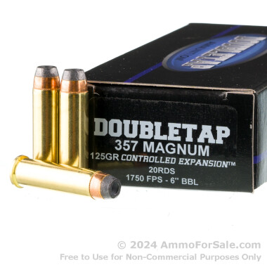 20 Rounds of 125gr JHP .357 Mag Ammo by Doubletap