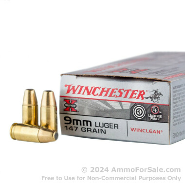 500  Rounds of 147gr BEB 9mm Ammo by Winchester