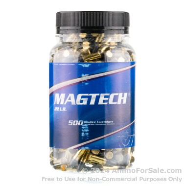 500 Rounds of 40gr LRN .22 LR Ammo by Magtech