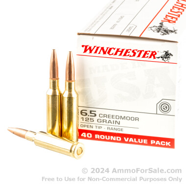 200 Rounds of 125gr Open Tip 6.5 Creedmoor Ammo by Winchester USA
