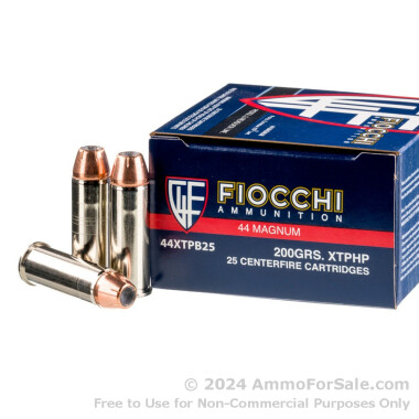 500  Rounds of 200gr JHP .44 Mag Ammo by Fiocchi