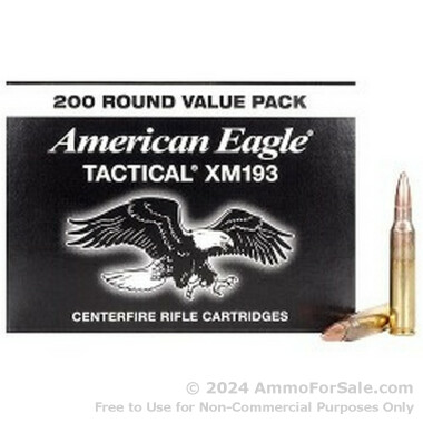 200 Rounds of 55gr FMJ 5.56x45 Ammo by Federal