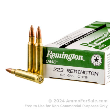 20 Rounds of 62gr CTFB .223 Ammo by Remington