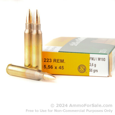 1000 Rounds of 55gr FMJ 5.56x45 Ammo by Sellier & Bellot