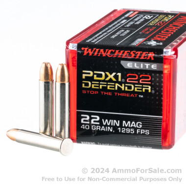 50 Rounds of 40gr JHP .22 WMR Ammo by Winchester