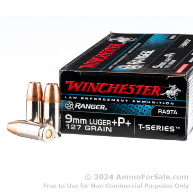 50 Rounds of 127gr JHP 9mm +P+ Ammo by Winchester