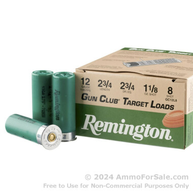 25 Rounds of 1 1/8 ounce #8 shot 12ga Ammo by Remington