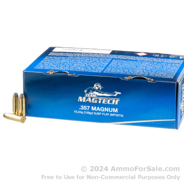 250 Rounds of 158gr SJSP .357 Mag Ammo by Magtech
