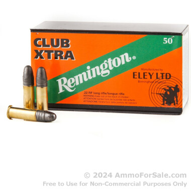50 Rounds of 40gr LRN .22 LR Ammo by Remington Eley Club Xtra