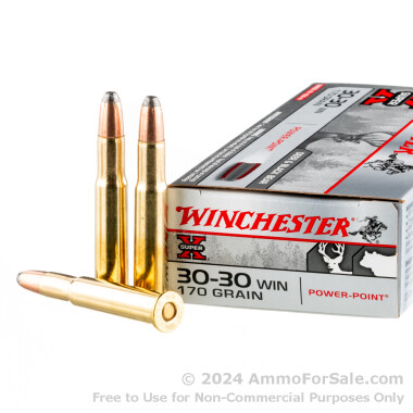 20 Rounds of 170gr Power-Point 30-30 Win Ammo by Winchester